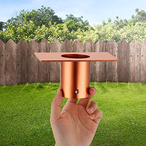 OAK LEAF Rain Chain Adapter, Gutter Installer with Brass Bolt, Rust