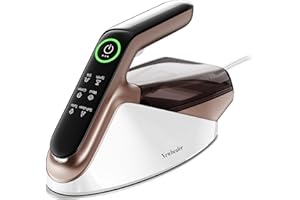 Newbealer Steam Generator Iron, 1500W Turbo Steamer for Clothes, 2 Bar Pressure Clothes Iron, 4 Steam & 4 Dry Heat Modes, Fast Heat-Up, 350ml Detachable Tank, Auto-Off, Self-Cleaning (Gold)