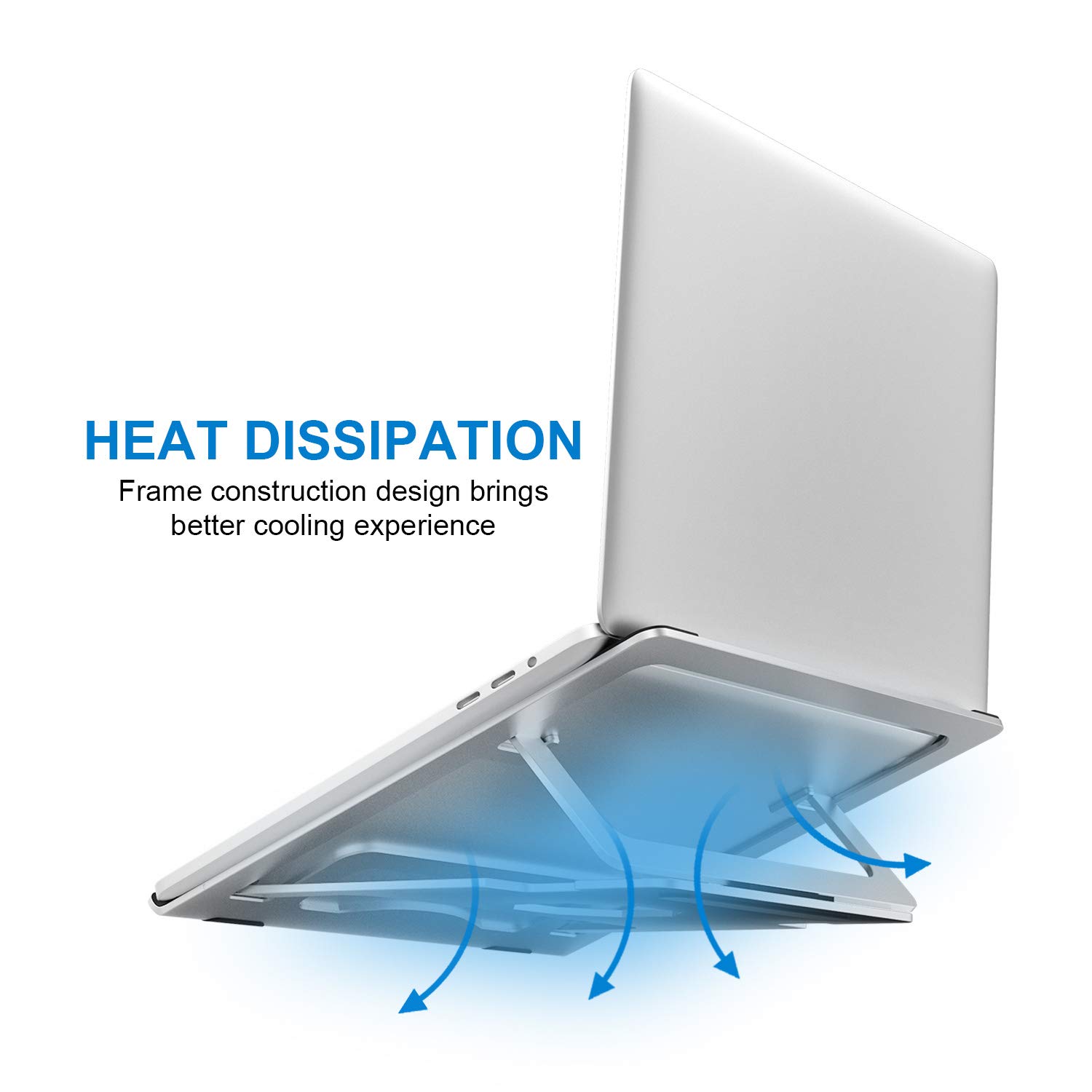 Djustable Laptop Stand - Foldable Notebook Stand Laptop Riser Desktop Holder for Desk Compatible with MacBook Air/Pro, Dell, HP, Microsoft, Asus, Samsung, XPS, Acer, Lenovo 7-17\