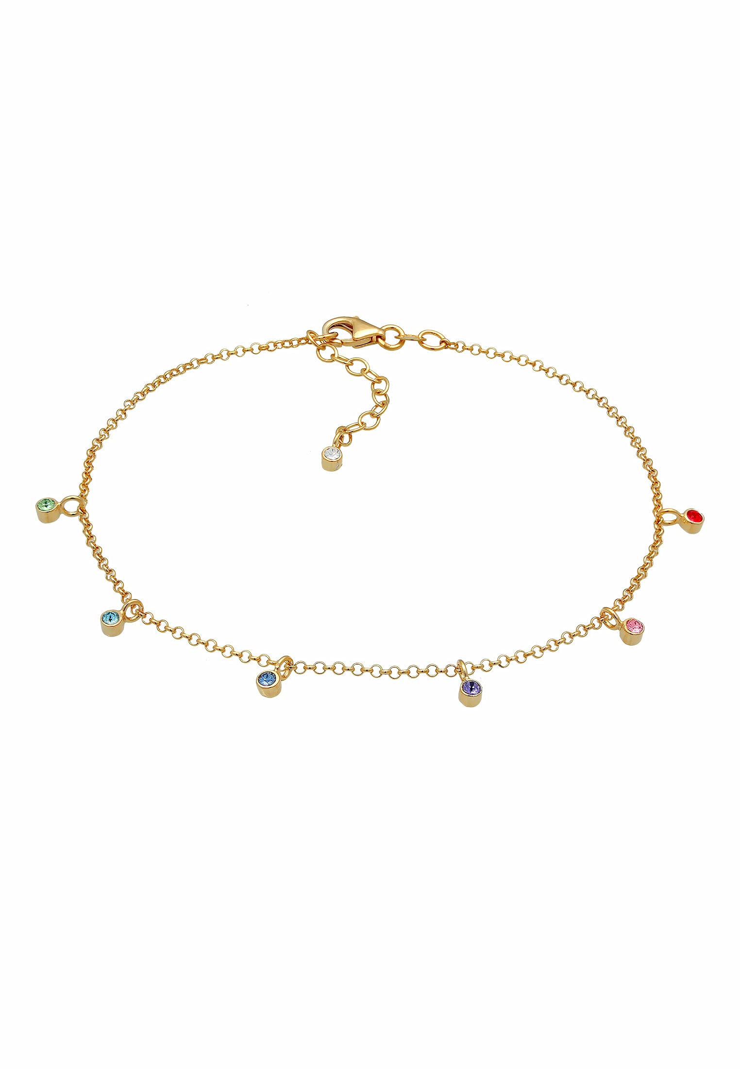 Elli Women's 925 Sterling Silver Anklet 0701562918_22 - 22 cm length