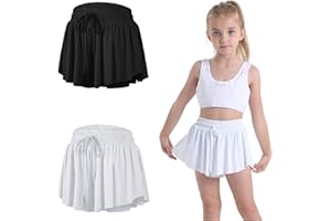 ZOGCOWY 3 Pack Butterfly Flowy Shorts Skirts for Girls Tennis Cheer Stuff Athletic Preppy Running Sports Skirt for Teen Girls