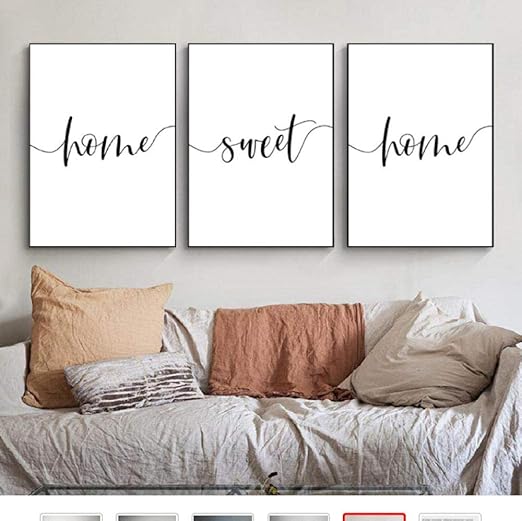 Bigmmdream Imprimible Lienzo Pintura Minimalista Hogar Dulce Hogar