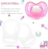 Esteopt 6pk Silicone Baby Dummy Adapter Pacifier Ring Holder Clip for Button view 3