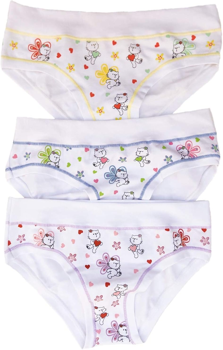 Confezione Da 3 Mutandine In Cotone Per Bambina | Slip Elasticizzato Con Stampe Pois | Comode E Traspiranti (Taglie 100-150) - 2