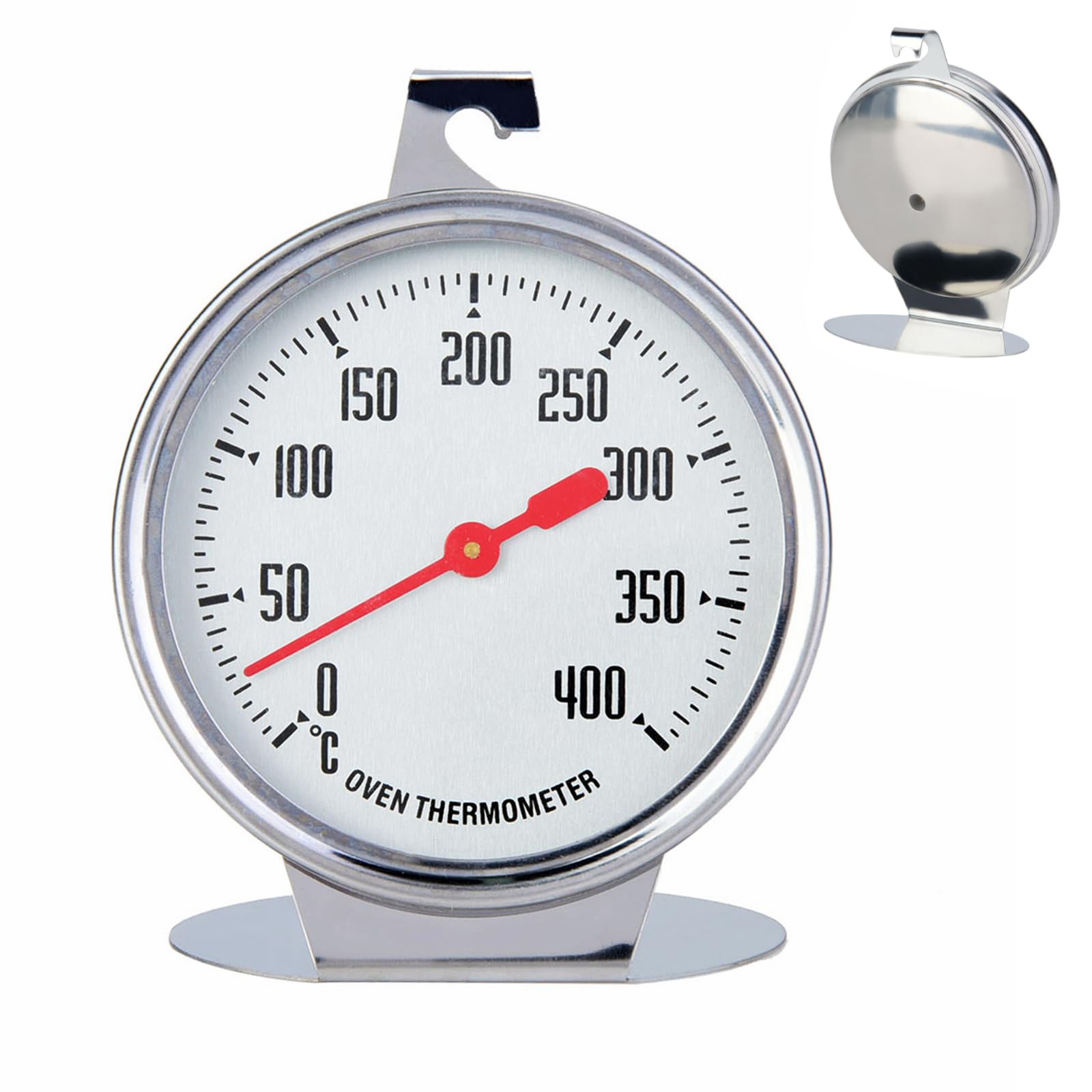 Dial Oven Thermometer for Accurate Temperature Readings in Baking and Cooking Oven Thermometer with Hook and Panel Base, Ideal for Ensuring Correct Heat Levels for Baking, Roasting, Grilling