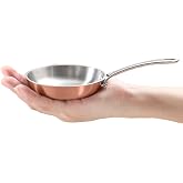 Macevia Mini Saucepan, 18/10 Stainless Steel Butter Warmer - 0.12QT | Tri-ply 18/10 Stainless Steel Melting Pot, 2.3mm Thick, for Melting Butter, Chocolate, Sauces &amp; Milk, All Cooktops Compatible