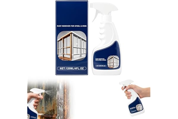 TAQIYEZ Rust Remover Spray for Metal, Powerful Rust Remover Heavy Duty Metal Cleaner, Multipurpose Rust Stain Remover for Metal, Stainless Steel, Automotive Parts, Fast Acting (1PCS)