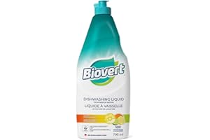 Biovert Dish Soap, Biodegradable Formula & ECOLOGO Certified, Plant-Based Dishwashing Liquid, Tough on Grease, Gentle on Hand