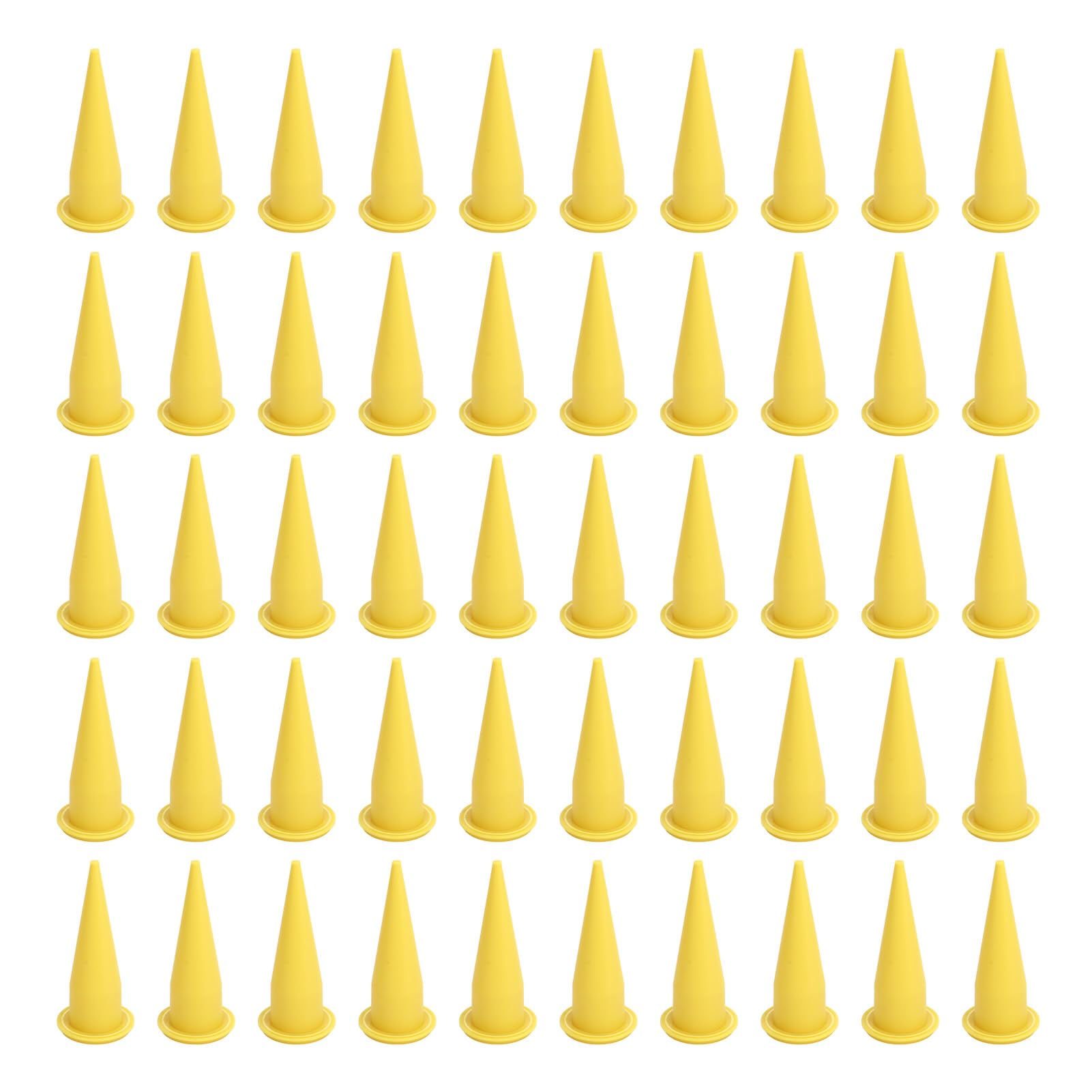 EVTSCan 50Pcs PE Plastic Fine Tip Cone Nozzle for Caulking Gun, Narrow Cone Nozzle Attachment Replacement for Smooth Caulking Corners, Along Edges, Joints, Small Gaps