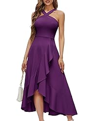 Bbonlinedress Halter Cocktail Bridesmaid Purple