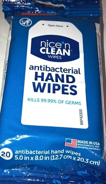 NICE ‘N CLEAN ANTIBACTERIAL MOIST WIPES, TRAVEL PACK 20 EA (PACK OF 12)