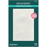 Spellbinders E3D-041 Holiday Floral Swag 3D Embossing Folder from the Christmas Collection