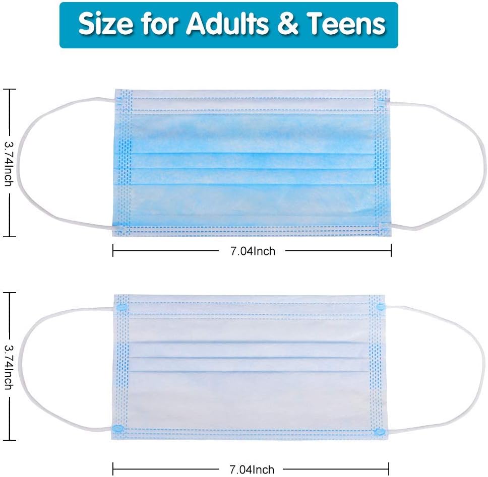 Disposable Face Masks,Anti-Dust Masks Pack of 50/Box: Health & Personal Care