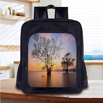 Amazon Com Kids School Backpack Dawn Time At Asian Seascape