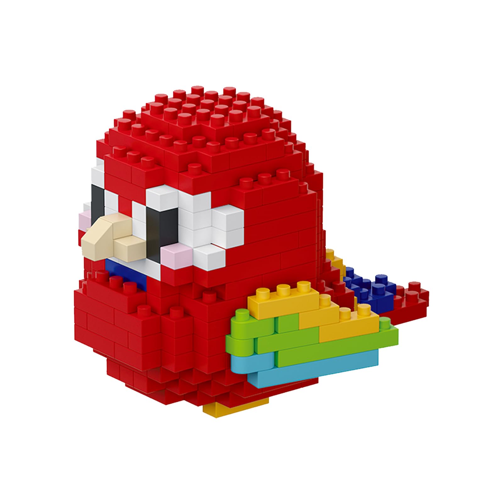 NOOLY Parrot Micro Building Bricks Kit Bird Thmed Blocks Set Decoration for Home and Office WKLJM-01 253Pcs (Red) 8911