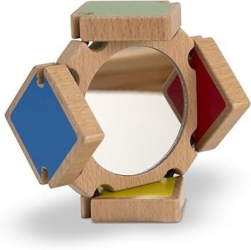 wooden baby mirror