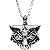 Controse Black Magic Cat’s Head Necklace