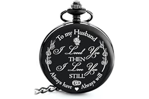Anniversary Gift's for Him I Anniversary Gift' for Husband - Engraved ‘to My Husband’ Pocket Watch | I Love You Gift for Husb
