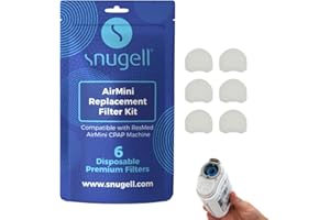 Replacement AirMini CPAP Filter by Snugell - 6 Pack - Compatible with Resmed AirMini - for Travel or Home Use