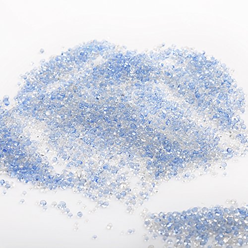 ZUINIUBI 500g Transparent And Blue Color Pebble Turtle Fish Tank Sand Glass Beads Sand Rocks Aquarium Decoration Ornament Stone Landscape 1-3mm - Thumbnail 3