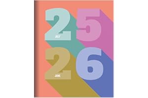 TF Publishing July 2025 - June 2026 Big Bold Medium Monthly Planner - 12 Month Academic Planner 2025-2026 with 2-Page Spreads, Monthly Calendar Grids and Planning Prompts - 6.5 in x 8 in