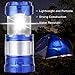 CaseTop Outdoor Camping Lamp, Portable Outdoor Rechargeable Solar LED Camping Light Lantern Handheld Flashlights with USB Charger, Perfect Hiking Fishing Emergency Lights - Blue