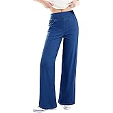 Sidefeel Women's Wide Leg Jeans High Waisted Tummy Control Soft Stretchy Comfort Fit Pull On Denim Pants