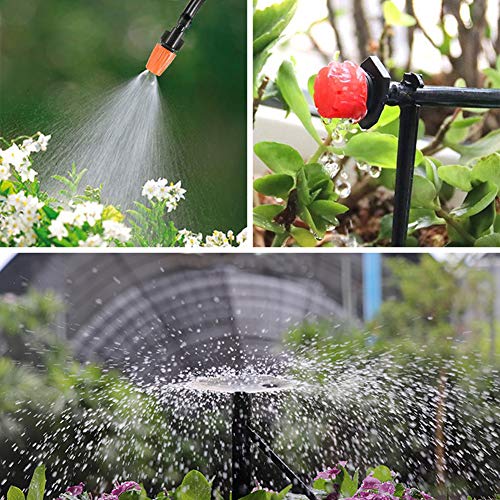 Flantor Garden Irrigation Kit,131ft 1/4" Drip Irrigation Kit Garden