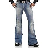Men's Vintage Bell Bottom Jeans 60s 70s Outfits for Men,Mens Bell Bottoms Disco Pants Flared Jeans