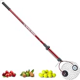 GARDEN WEASEL Large Nut Gatherer Roller for Walnuts Tennis Balls Apples | Steel cage collector tool with ergonomic handle. Picks up walnuts, tennis balls, sweet gum balls &amp; yard debris no bending
