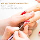 Jsdoin 5pc Nail Art Brushes Dotting Tools Pens Set for Gel Polish Pattern Design view 6