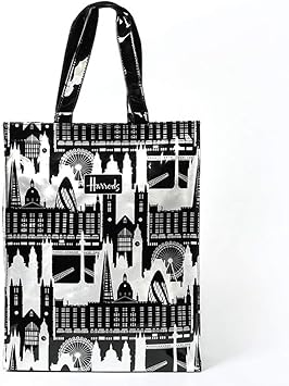 Amazon Co Jp Greatbeauty レッスンバッグ 防水 手提げ ファスナー付き 携帯入れ付き 学校用袋 おけいこバッグ ブラック シルバー 街の風景 L おもちゃ