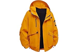 Windbreaker Jacket Men Zip Up Winter Jacket for Men with Pockets Lightweight Softshell Jackets with Hood for Hiking