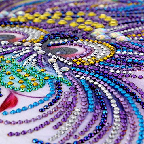 Staron  Newest 5D Diamond Painting Kits - Rhinestone Special Shaped 5D Drill Cross Stitch Craft Kits Picture Paint with Diamonds Home Wall Arts Decor Mosaic Making (Owl Style 2) - Thumbnail 4