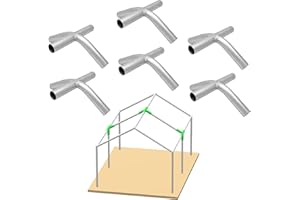 G GOODSZONE Canopy Fittings 1-3/8" High Peak Carport Connectors 3 Way, 4 Way Set for Shelter Deck Shed Frame, 6/Pack (4-Way Galvanized)