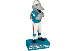 Team Sports America NFL Miami Dolphins Fun Colorful Mascot Statue 12 Inches Tall