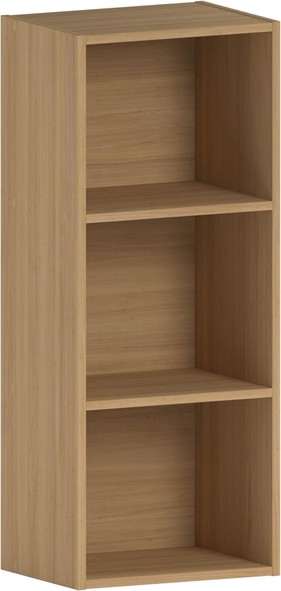 Vida Designs Oxford 3 Tier Cube Bookcase Oak Wood Shelving Display Unit