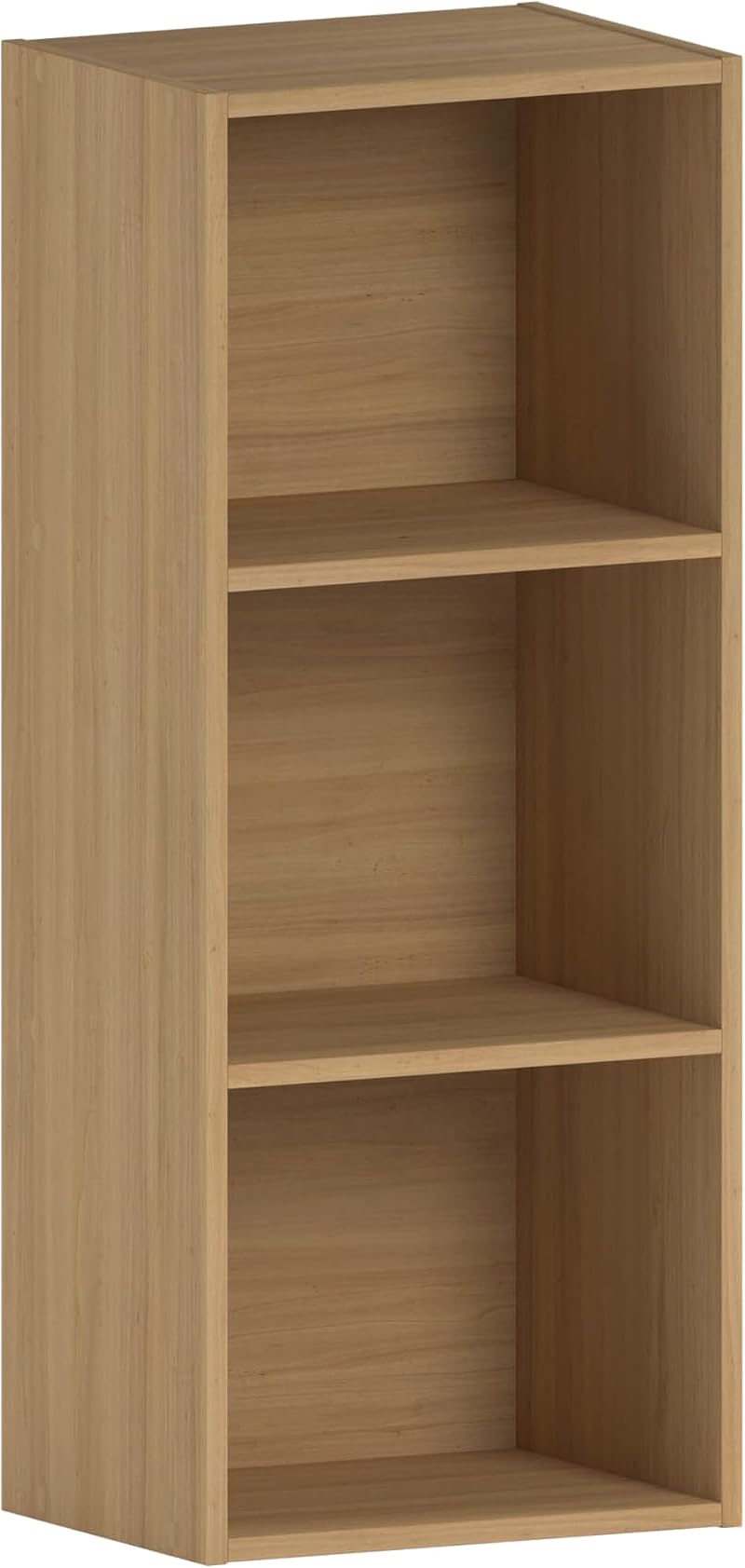 Vida Designs Oxford 3 Tier Cube Bookcase Oak Wood Shelving Display Unit