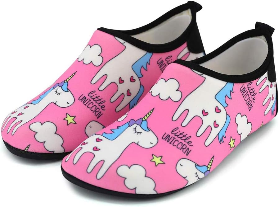 Bmeigo Kids Toddler Water Shoes Barefoot Quick-Dry Aqua Skin Socks for Girls Boys Beach Pool Swim Diving Surf Sand Yoga Exercise Indoor Shoes