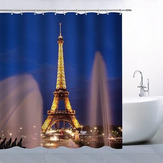 Amazon Com Feierman Eiffel Tower Shower Curtain Beautiful Paris