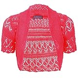 Thever Women Short Sleeve Knitted Crochet Shrug