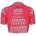 Thever Women Short Sleeve Knitted Crochet Shrug Bolero Cardigan Ladies Crop Top