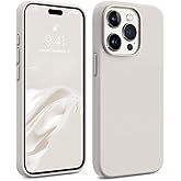 AOTESIER Shockproof for iPhone 15 Pro Case, [Food Grade Silicone] Phone Case [Military Drop Protection] with Soft Anti-Scratch Microfiber Lining, 6.1 inch, Stone