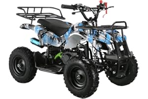 Chepei 49cc Gas Mini ATV with 2-Stroke Disc Brakes 6” Tires Blue