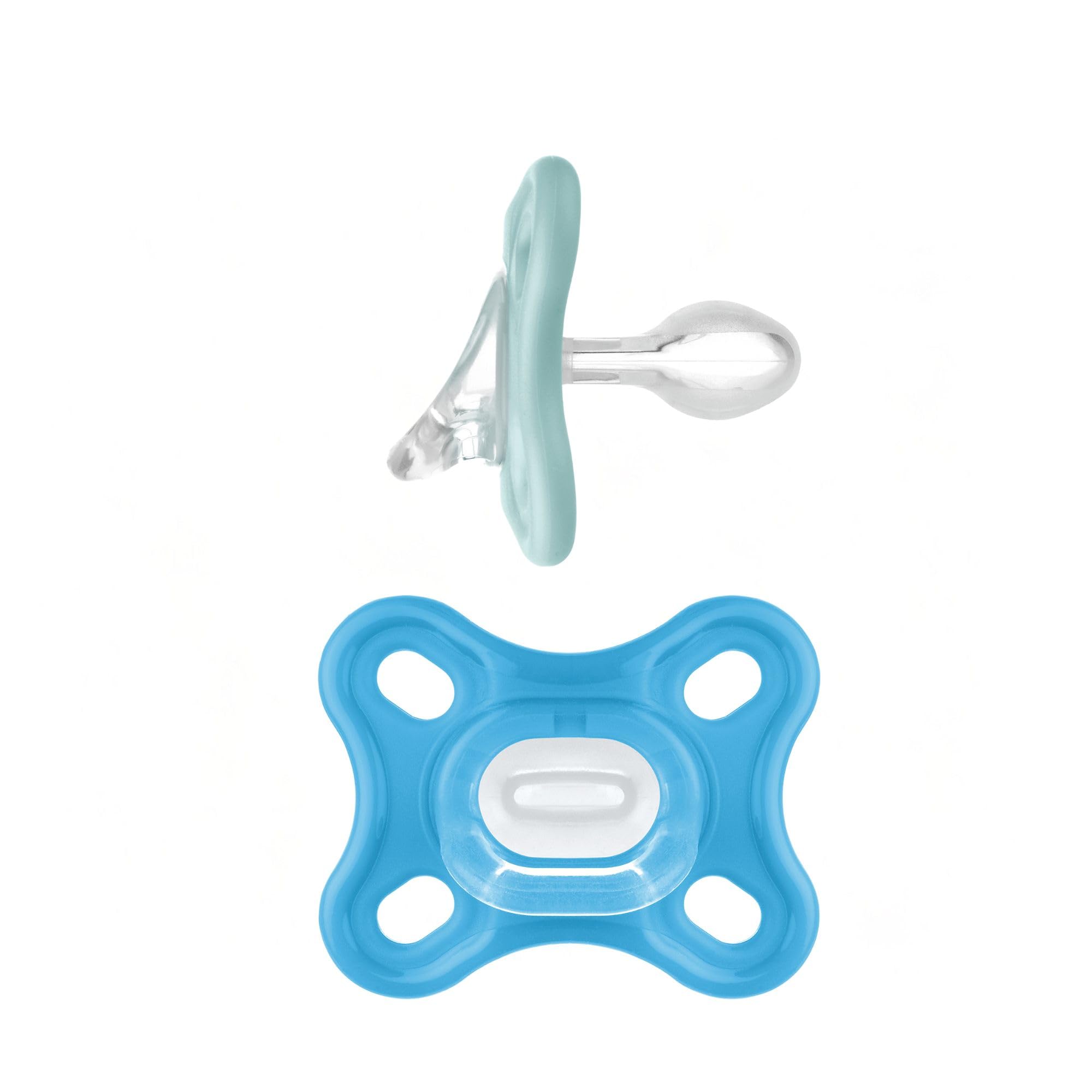 Photo 1 of MAM Comfort Baby Pacifiers, Lightweight One-Piece Full Silicone Binky for Newborns 0-3 Months, BPA-Free Nipple, Easy to Clean Pacifier, Best for Breastfed Babies, with Sterilizer Case, 2 Count Binkies