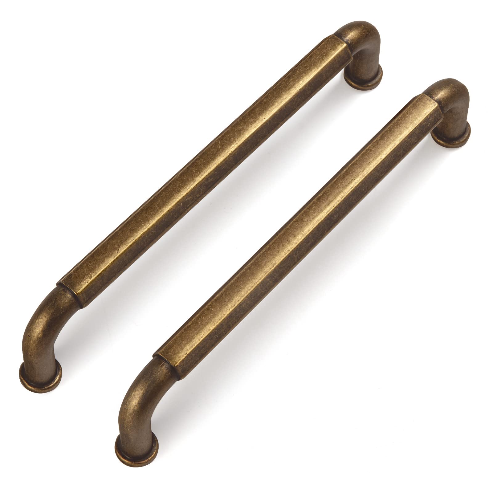 Photo 1 of Goo-Ki 6 Pack 5 Inch ?128mm? Hole Center Cabinet Pulls Antique Brass Zinc Alloy Kitchen Drawer Pulls Drawer Handles 5.5 Inch Length 2201-GT-128