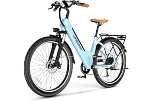 VELECTREC 𝟏𝟎𝟎𝟎𝐖 Peak Electric Bike for Adults,up 𝟖𝟎 Miles Removable Battery Ebike, 26" UL Certified Electric Mountain E Bike with 7-Speed,Adult Electric Bicycles for Commute Beach Snow