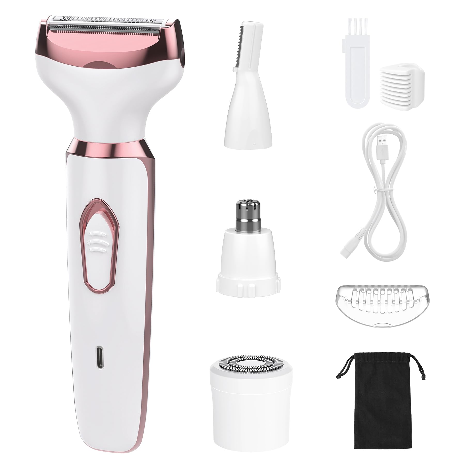 Photo 1 of Electric Razors for Women, 4 in 1 Electric Women Shaver, Hair Removal Epilators for Leg Face Arm Bikini Armpit Pubic Hair, Cordless Rechargeable Portable Women's Bikini Trimmers, WhiteLPNPMDJ5006053
