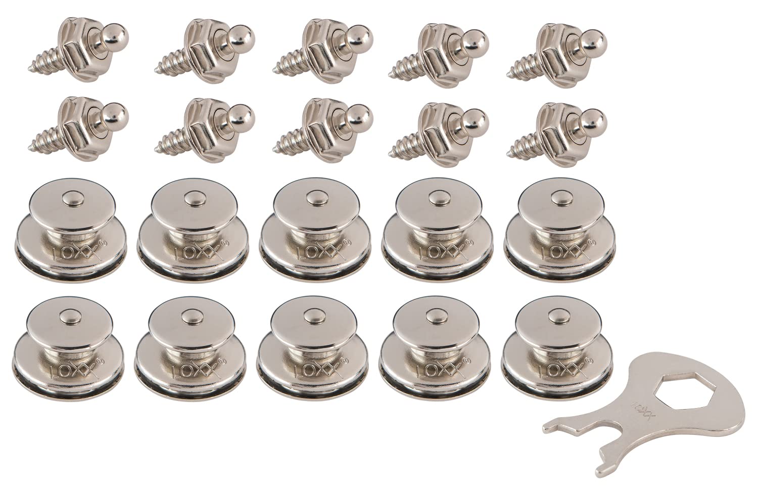 New Marine LOXX Set of 10 upper parts + self-tapping screws 4.2 x 10 + key