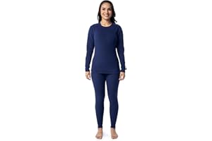Fruit of the Loom womens Stretch Fleece Lined Thermal Long Johns Underwear Set